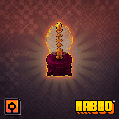 Maroon Amber Lamp