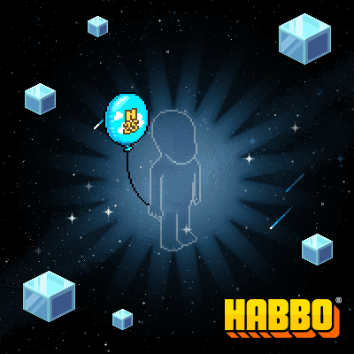 Blue Habbo 25 Balloon