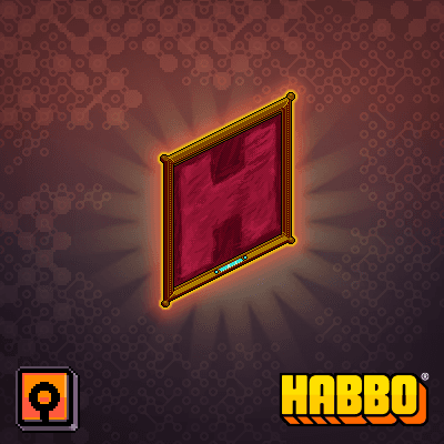 Red H on Maroon